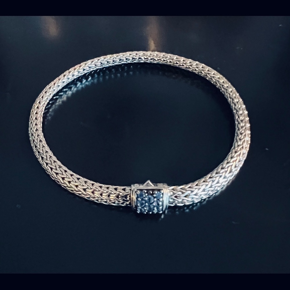 John Hardy bracelet with stones 7.5”